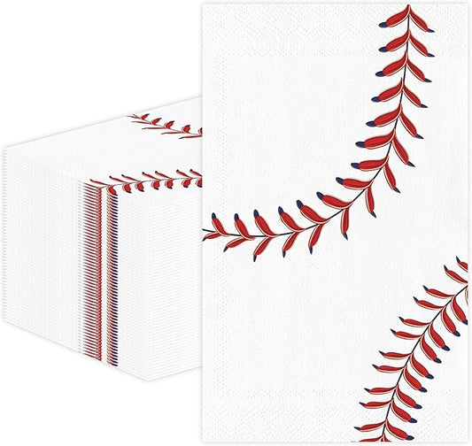 100 PCS Baseball Paper Napkins, Disposable Baseball Bathroom Guest Hand Towels by Unknown