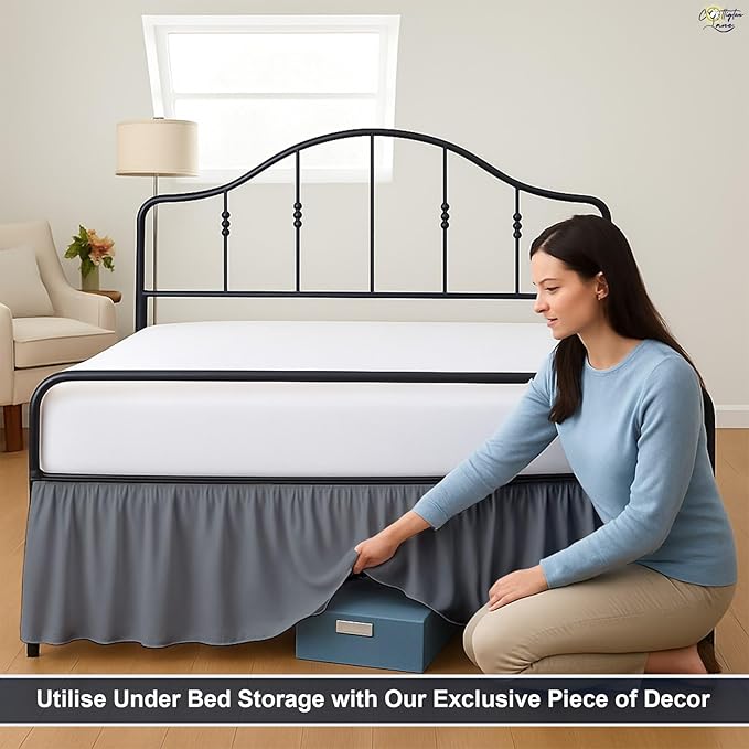 Cottington Lane Ruffled Bed Skirt Twin Size - Image 4