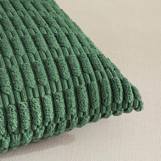 Fancy Homi 4 Packs Green Decorative Throw Pillow Covers 12x24 Inch - Image 4