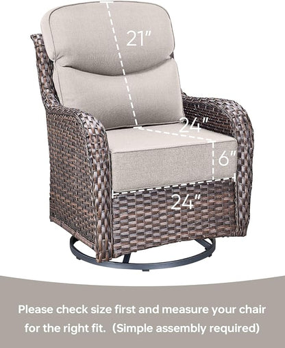Luxury 24x24x6 Inch Smile Patio Dining Chair Cushions Set of 4 - Image 3
