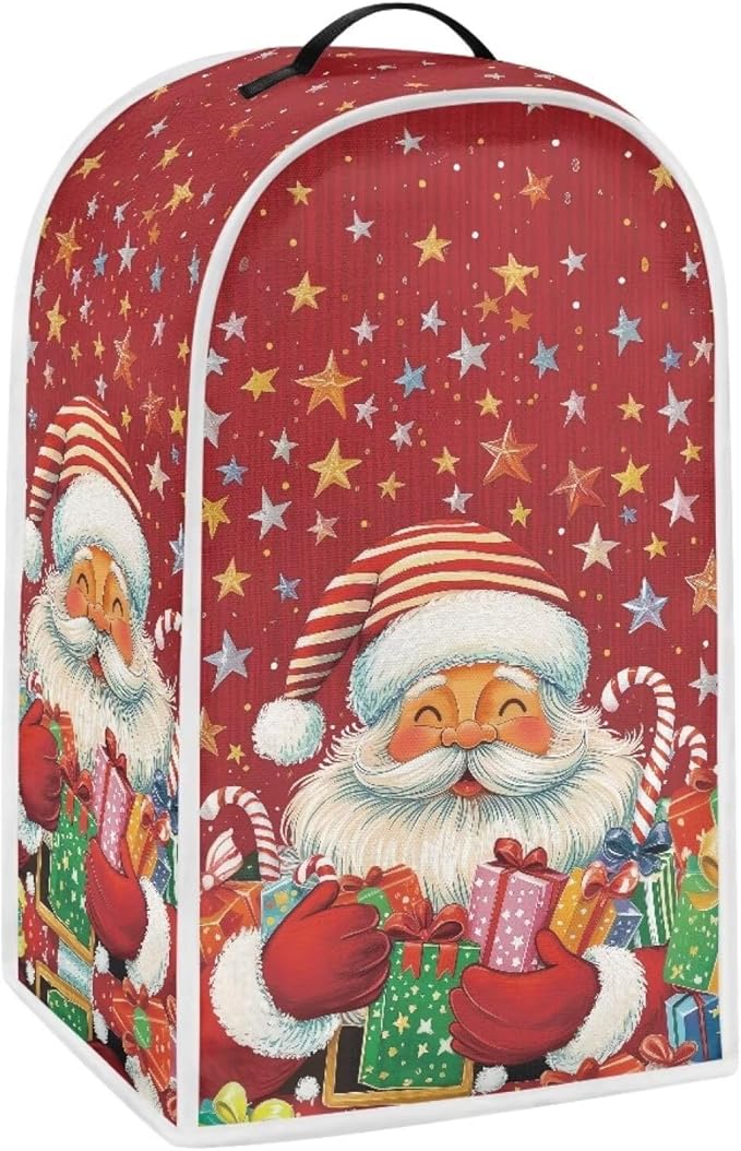 Christmas Blender Covers for Kitchen Countertop Decor, Santa Claus Blender by HUISEFOR