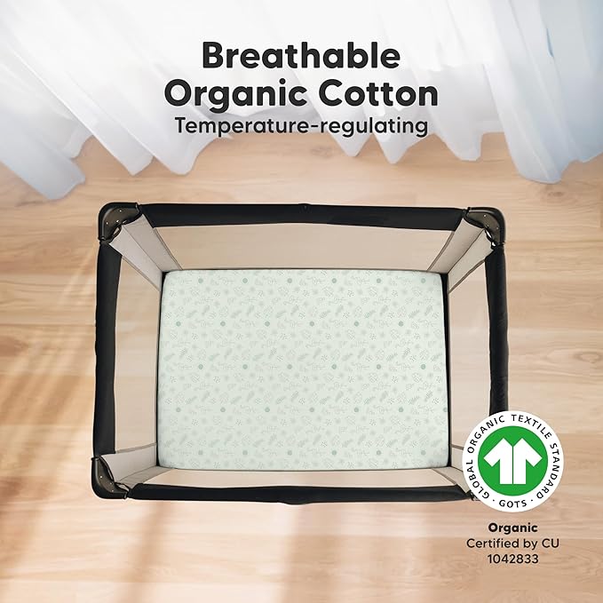 2-Pack Mini Crib Sheets Fitted - Image 2