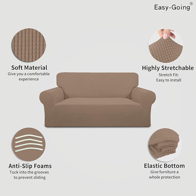 Easy-Going Stretch Loveseat Slipcover 1-Piece Sofa Cover Furniture Protector - Image 3