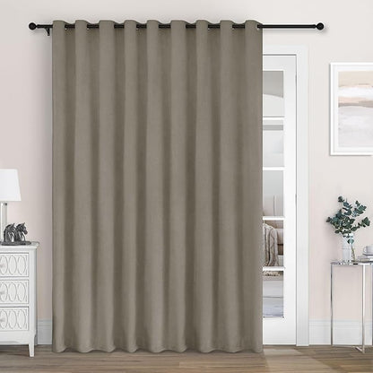 Macochico Extra Wide 100% Blackout Chenille Curtains 100" Wx102 L Thermal by Macochico