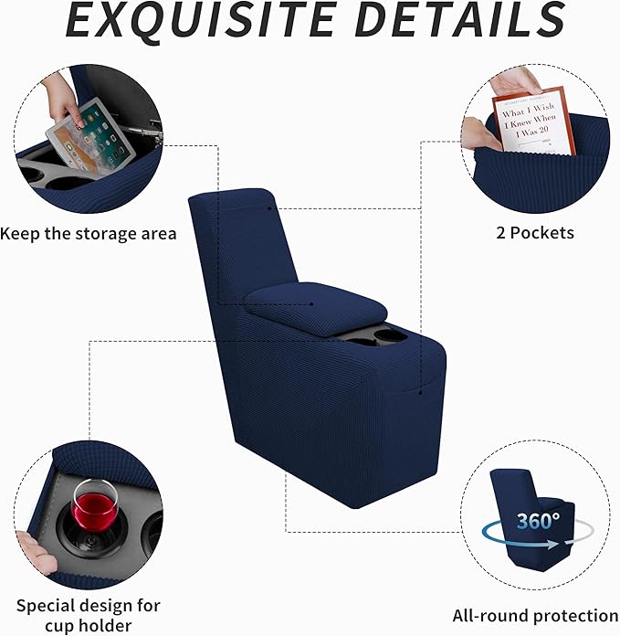 Easy-Going 2-Piece Recliner Console Cover - Image 3
