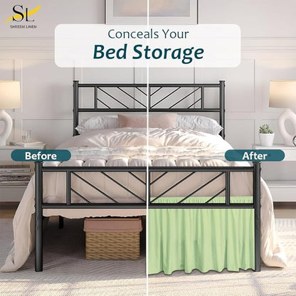 Shreem Linen Ruffled Bed Skirt - Image 8