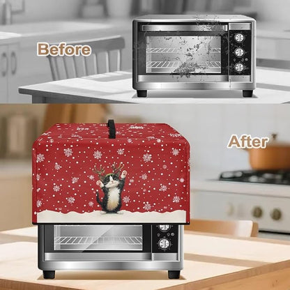 Microwave Oven Dust Cover, Christmas Cat Dust-Proof Microwave Toaster Oven - Image 4
