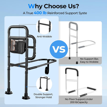 bed rails for elderly adults safety, astm tested, side view