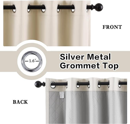 3-in-1 Winter Curtains Full Blackout Thermal Insulated Soundproof Grommet - Image 2