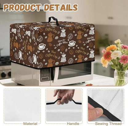 Microwave Oven Dust Cover, Coffee Heat-Resistant Waterproof Polyester Fabric - Image 7
