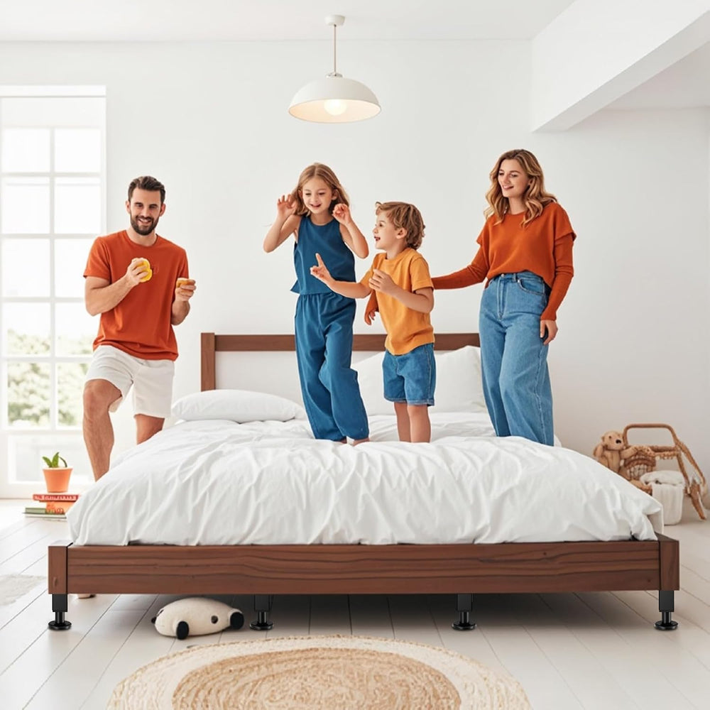6 PCS Adjustable Height Bed Support Legs, 6.2-7.5 in Metal Bed Risers
