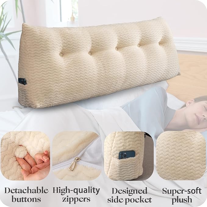 Large Bolster Triangular Headboard Wedge Backrest Positioning Support Bed Rest - Image 4
