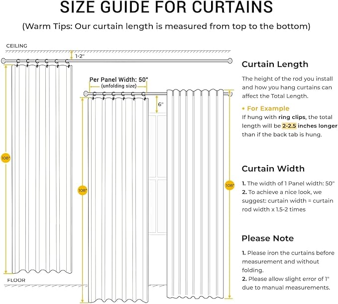 INOVADAY 100% Blackout Curtains - Image 4