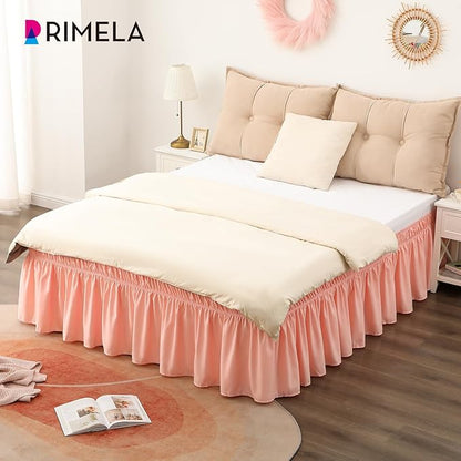 RIMELA Bed Skirt Queen Size 18 Inch Drop, Wrap Around Elastic Bedskirt Solid - Image 6