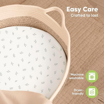 2-Pack Baby Bassinet Sheets Girl, Boy - Image 7