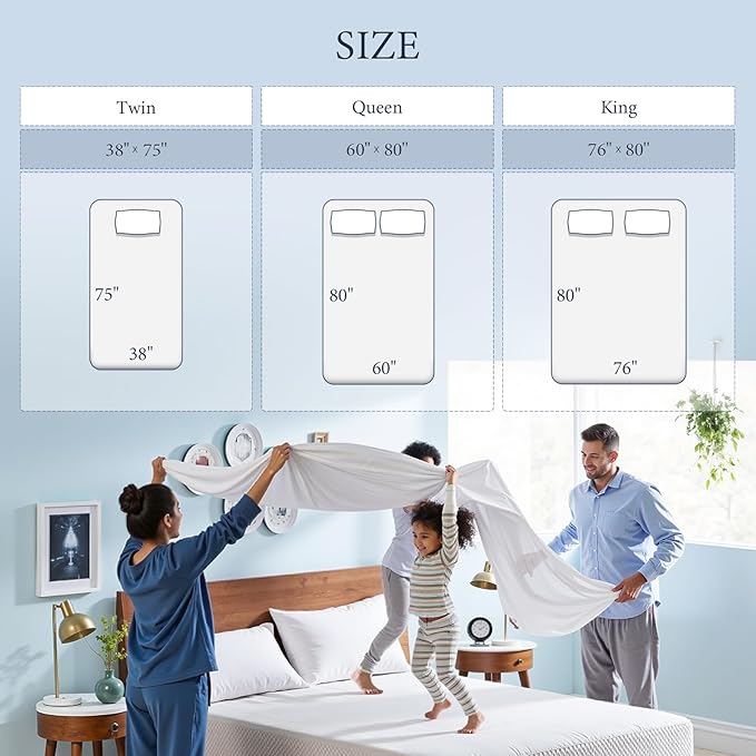 Waterproof Mattress Protector Queen Mattress Pad, Deep Stretchable Pocket Bed - Image 7