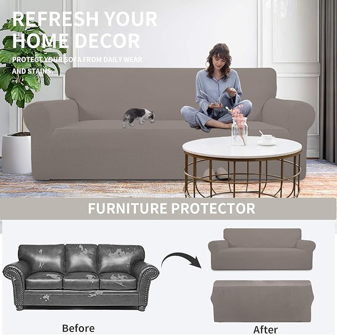 Easy-Going Stretch Oversized Chair Sofa Slipcover 1-Piece Couch Sofa Cover - Image 4