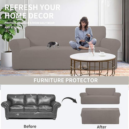 Easy-Going Stretch Oversized Chair Sofa Slipcover 1-Piece Couch Sofa Cover - Image 4