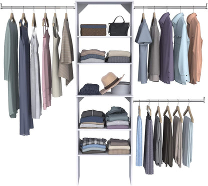 closetmaid suitesymphony wood closet organizer system, 25-inch starter, side view