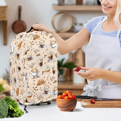 Warm Coffee Patterns Blender Cover Kitchen Appliance Cover Anti Fingerprint - Image 3