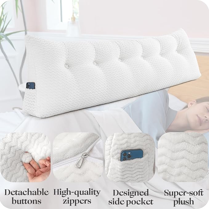Large Bolster Triangular Headboard Wedge Backrest Positioning Support Bed Rest - Image 3