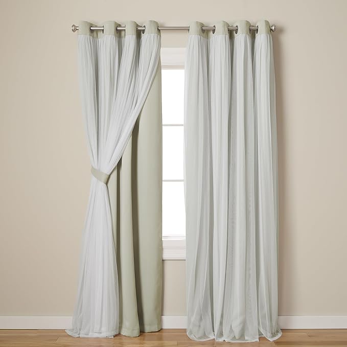 TOWN & COUNTRY LUXE Talia Double Layer Indoor Curtains, Sheer and Room by TOWN+%26+COUNTRY+LUXE