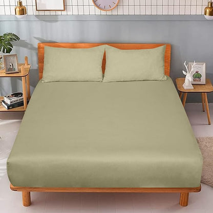 ROYALE LINENS 300 Thread Count 100% Long Staple Combed Cotton Fitted Sheet Full - Image 9