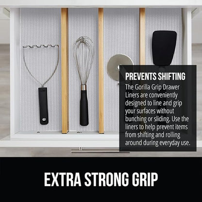 GORILLA GRIP powerGRIP Drawer Shelf and Cabinet Liner, Thick Strong Hold - Image 3
