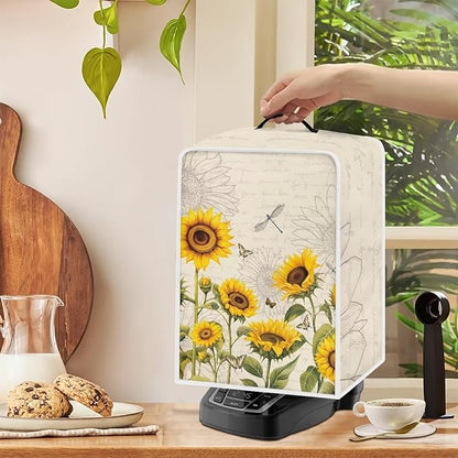 Mumeson Sunflower Coffee Maker Cover Dustproof Waterproof Fabric Small Kitchen - Image 3