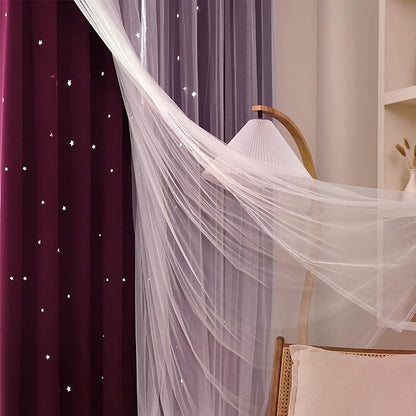 Kinryb Kids Blackout Curtains for Bedroom/Living Room/Classroom, Sheer Overlay - Image 4