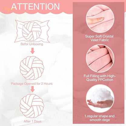 Fumete 2 Pcs 14 Inches Knot Pillow Round Throw Soft Plush Knot Ball Pillow - Image 3