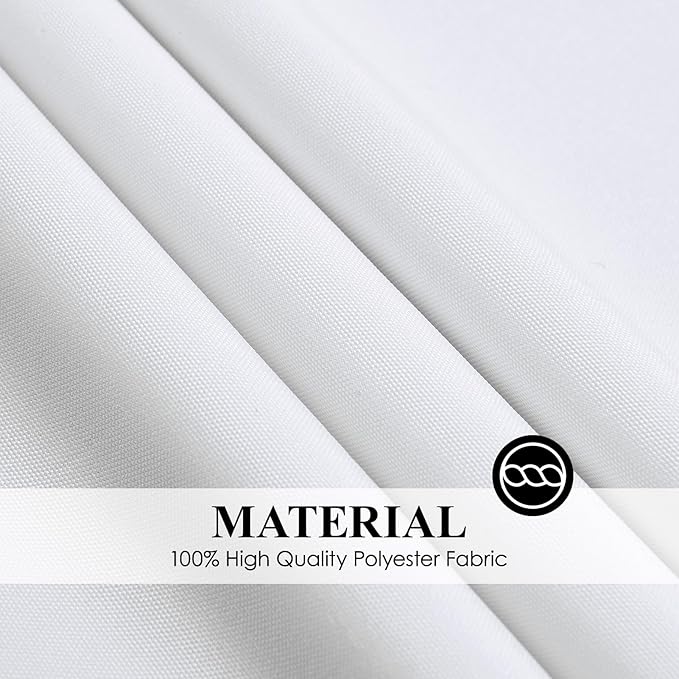 Round Tablecloth 120 Inch 1Pack White Tablecloths Washable Decorative Linen - Image 6
