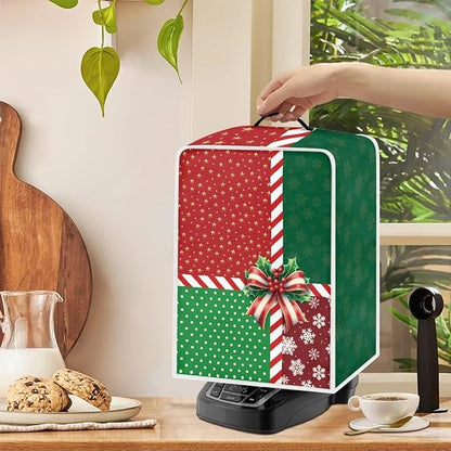 Coffee Maker Cover Christmas Holiday Dust Resistant Small Kitchen Appliance - Image 4