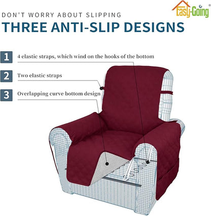 Easy-Going Sofa Slipcover Waterproof Oversized Recliner Chair Cover Non-Slip - Image 4