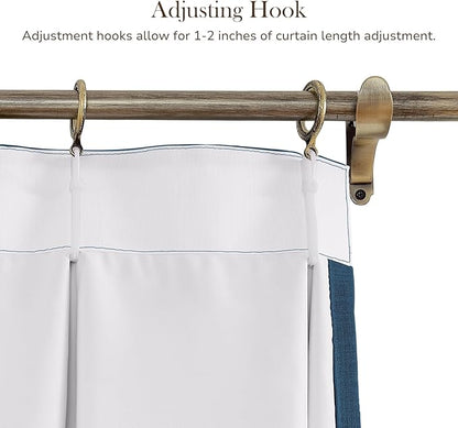 TWOPAGES 150 W x 102 L inch Pinch Pleated Curtain Room Darkening Linen Drapery - Image 5