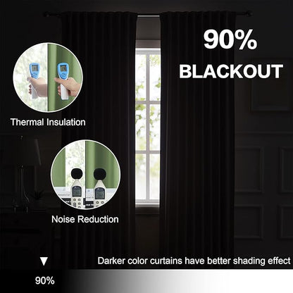 DUALIFE Back Tab Blackout Curtains - Image 6