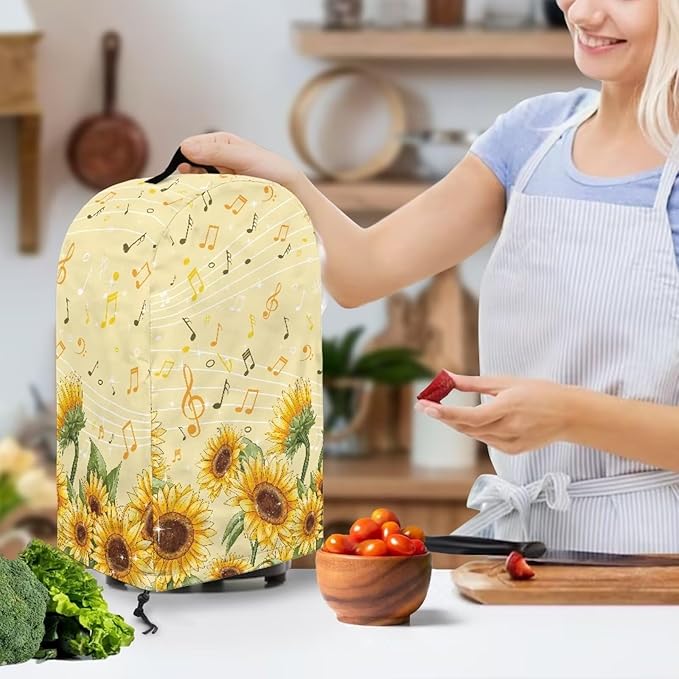 Blender Covers Kitchen Appliance Dust Cover Music Notes Sunflower Blender - Image 2