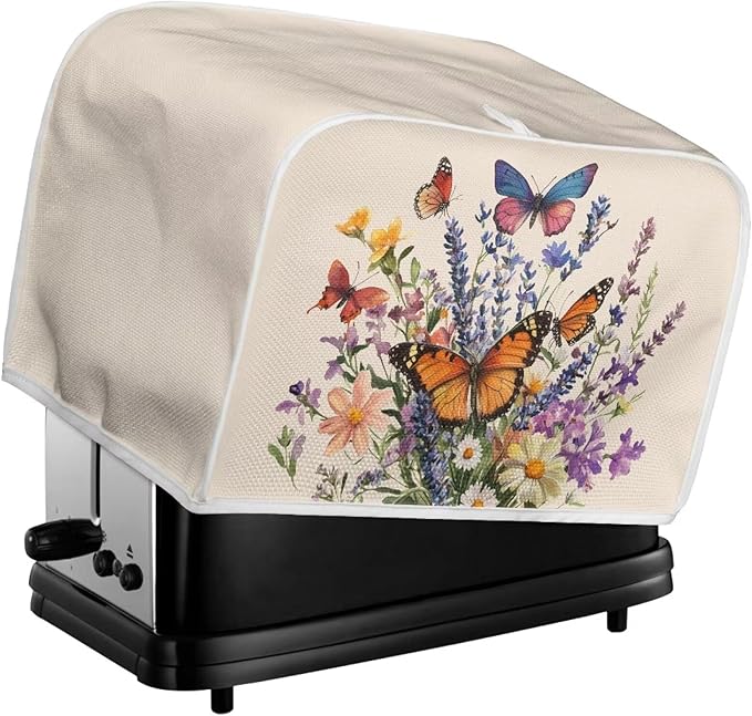 ZFRXIGN Flower Butterfly Toaster Cover Small Appliance Covers Toaster Cover 4 - Image 5