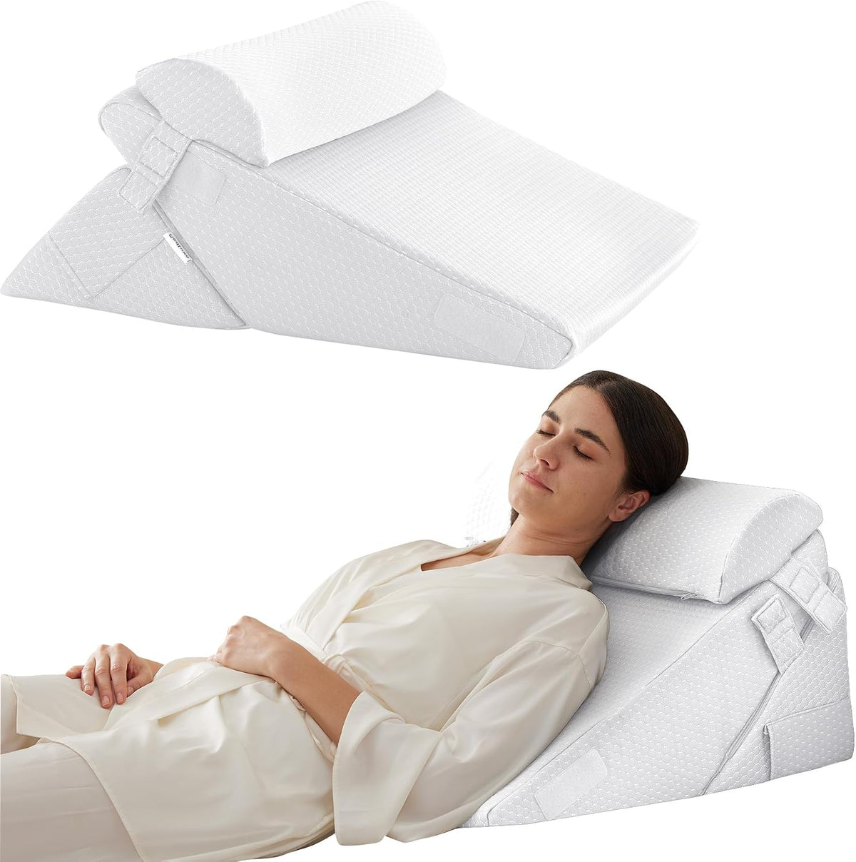 bedluxe wedge pillow set for after surgery, orthopedic, main product view