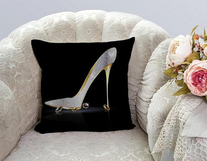 TSSOHU Square Decorative Throw Pillow Case Cushion Cover, Fashion Lady High - Image 3
