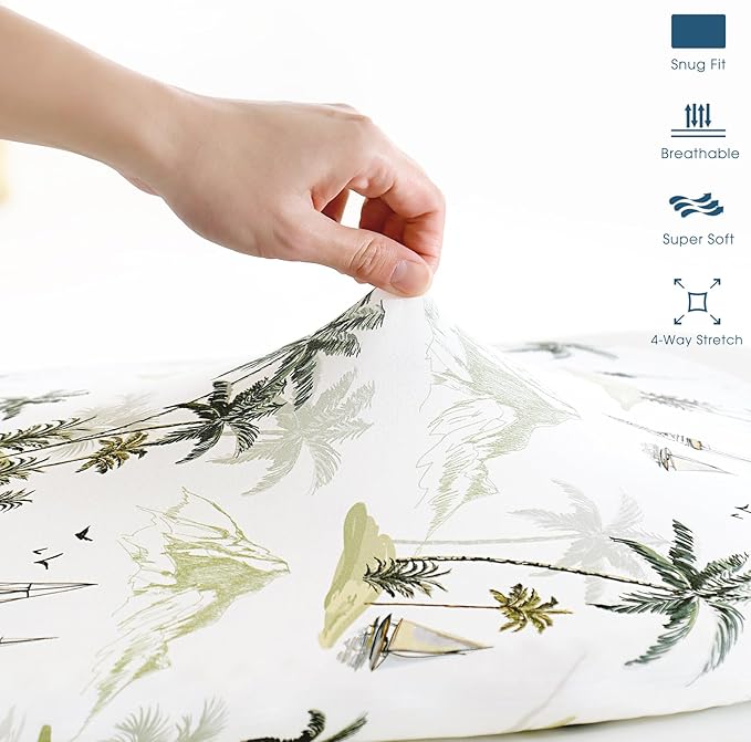 GRSSDER Stretchy Ultra Soft Fitted Bassinet Sheet Set 2 Pack, Breathable and - Image 6