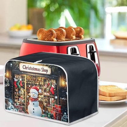 ZFRXIGN Christmas Snowman Toaster Cover 4 Slice Wide Slot Small Appliance - Image 3