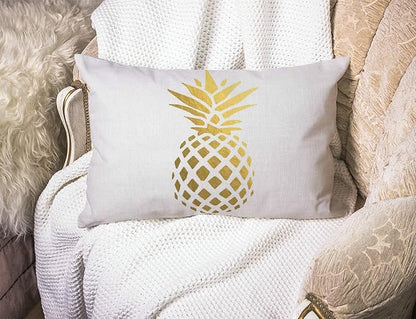 Solekla Tropical Pineapple Fruit Farmhouse Pillow Covers 12" x 20" Lumbar - Image 3
