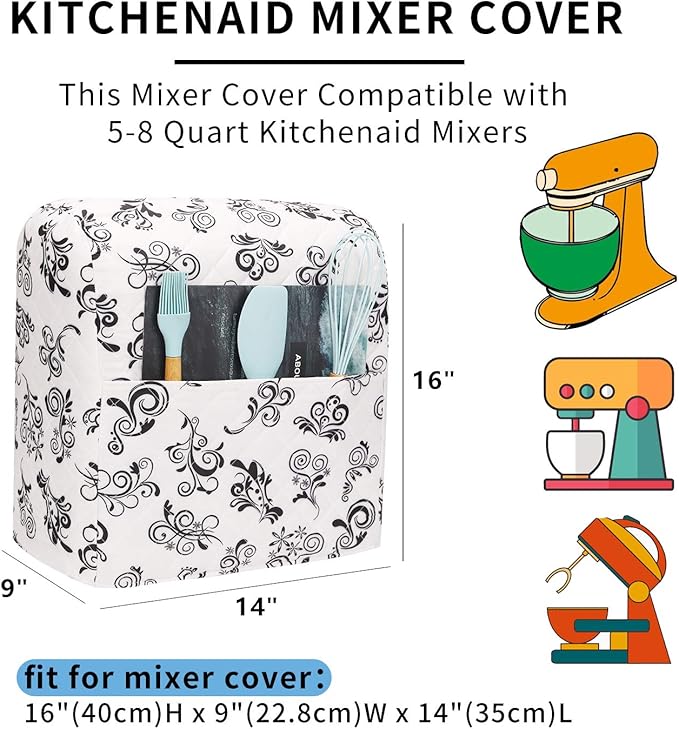 Kitchen Aid Mixer Cover, Kitchen Stand Mixer Cover Compatible - Image 2