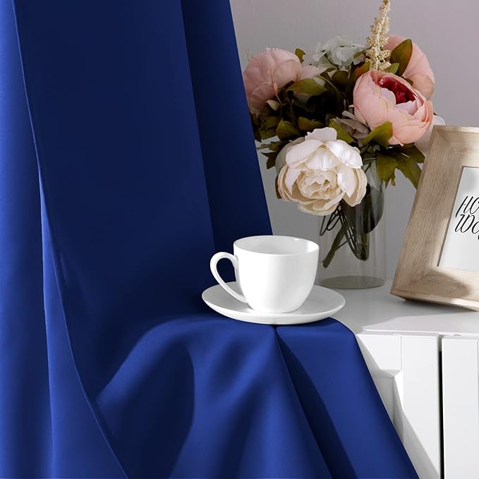 HOMEIDEAS Blackout Curtains for Bedroom 52 X 96 Inch Long 2 Panels Set Royal - Image 7