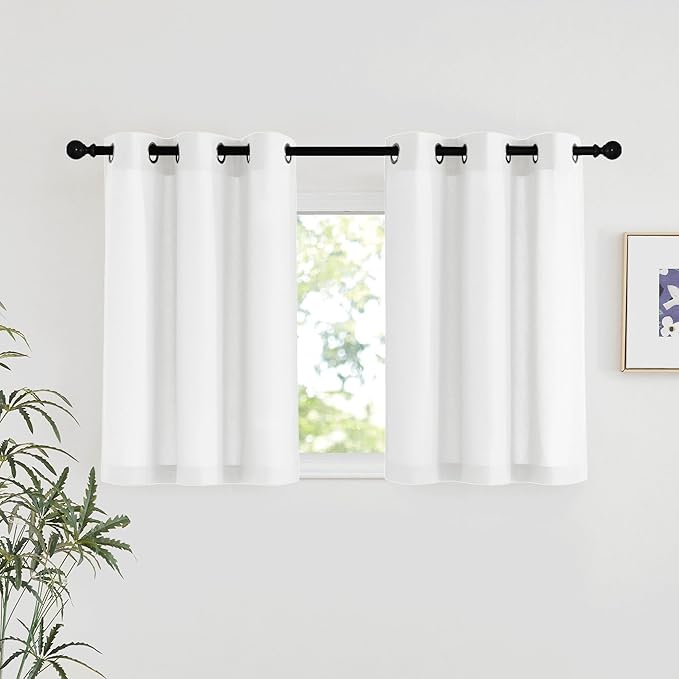 NICETOWN Linen 36 inch Curtains by NICETOWN