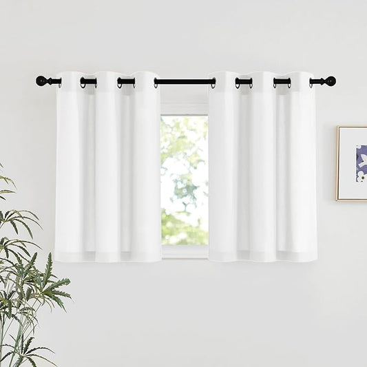 NICETOWN Linen 36 inch Curtains by NICETOWN
