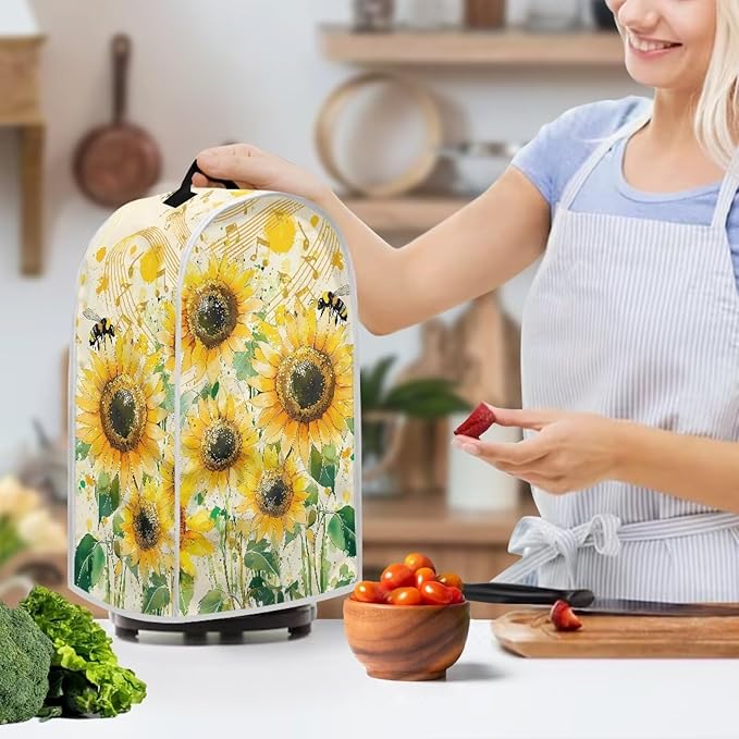 Blender Cover Sunflowers Machine Washable Small Blender Covers - Image 2