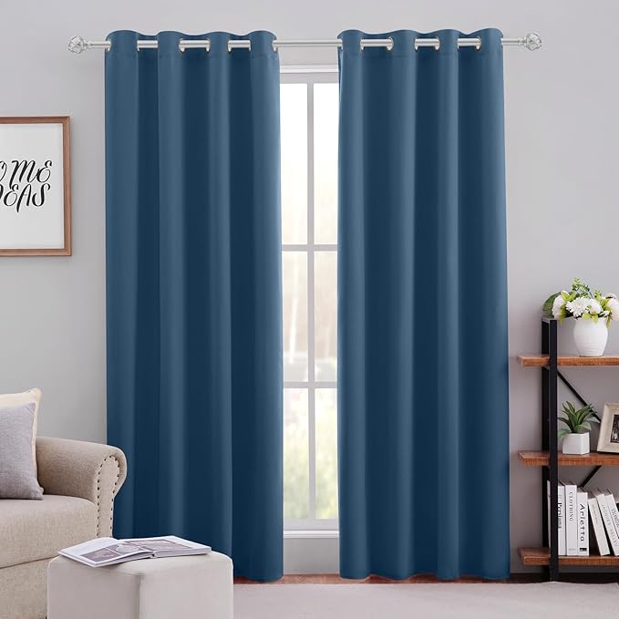 HOMEIDEAS Dark Teal Blackout Curtains by HOMEIDEAS