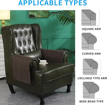 Sofa Arm Cover, Non Slip Couch Arm Cover Washable Recliner Chair Armrest Covers - Image 5